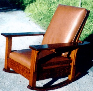 Paddle Arm Reclining Morris Rocker Inspired From A Vintage L. & J. G. Stickley Rocker.